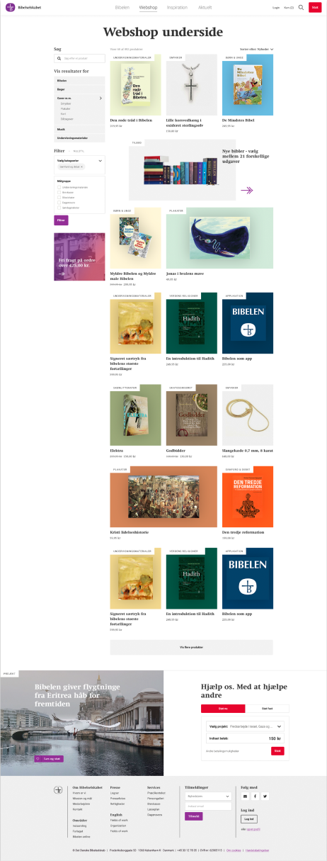 An image of the Bibelselskabet webshop